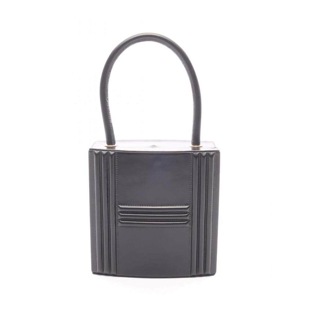Hermes Kelly handbag with padlock, calfskin (box calf leather), black.
